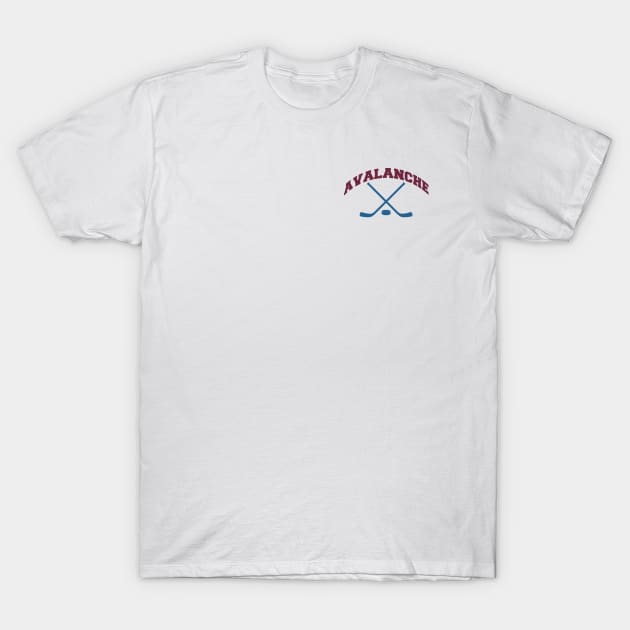 Avalanche Hokey small logo T-Shirt by CovpaTees